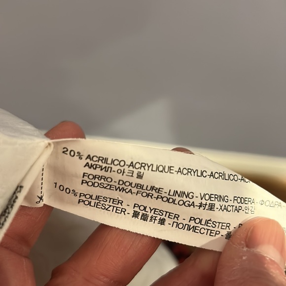 Zara Basic Tweed Boucle Boyfriend Plaid Pea Coat - Picture 15 of 16